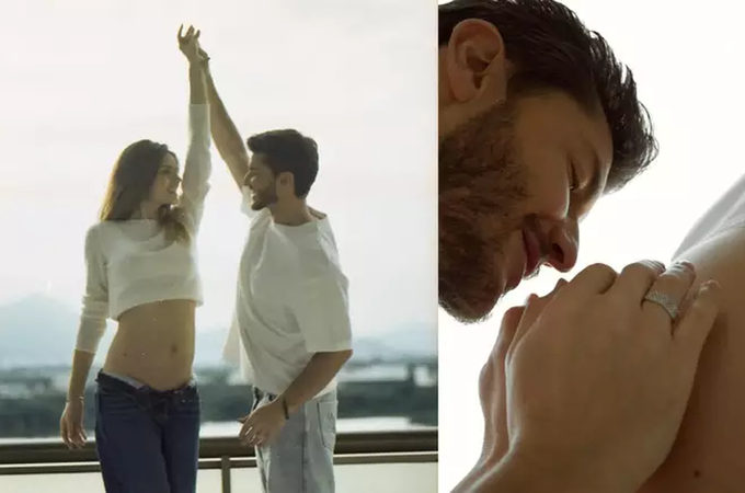 Camila Queiroz e Klebber Toledo anunciam gravidez do primeiro filho