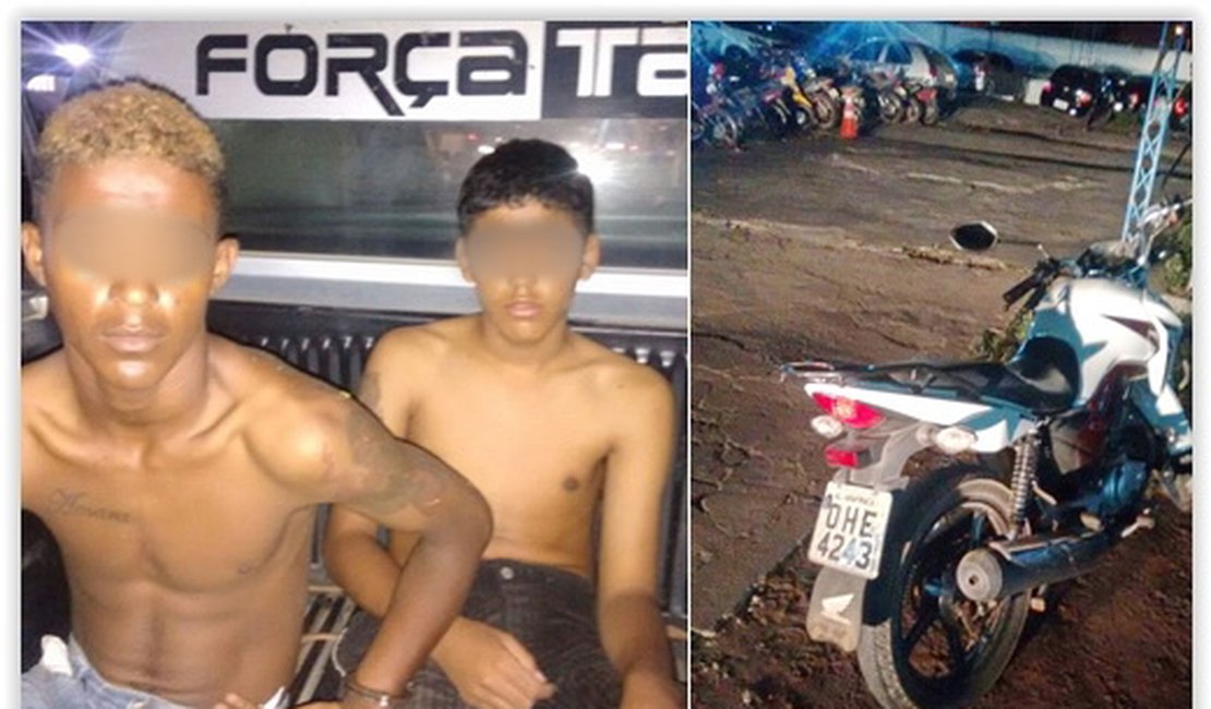 Força Tática detém dois menores e recupera moto roubada em Arapiraca