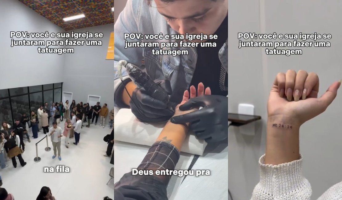 Igreja faz sessão de tatuagem coletiva em fiéis em Balneário Camboriú e gera críticas nas redes sociais