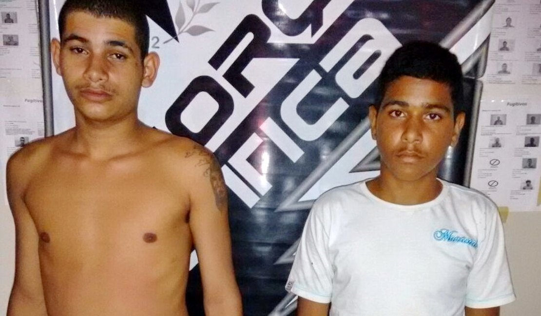 Jovens são detidos por porte ilegal de arma de fogo, em Arapiraca