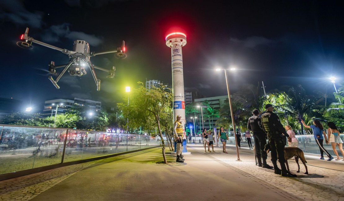 Secretaria de Segurança Pública reforça patrulhamento com uso de drones de alta tecnologia