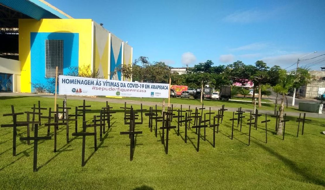 OAB Arapiraca participa de ato conjunto em homenagem às vítimas da Covid