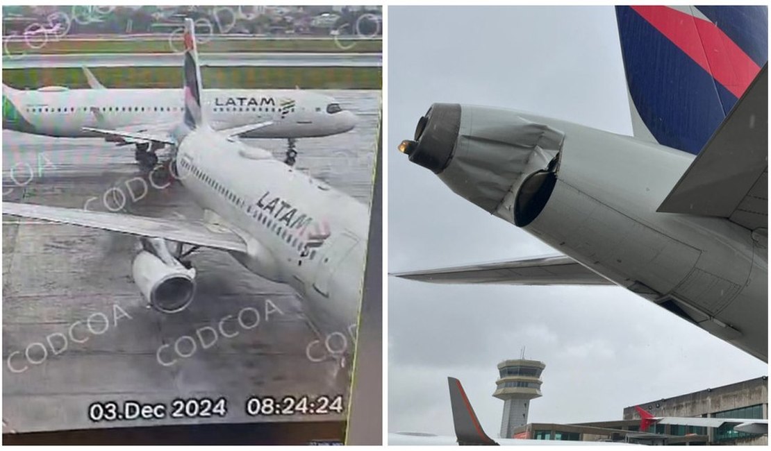 Dois aviões da Latam se envolvem em acidente no pátio do aeroporto de Congonhas