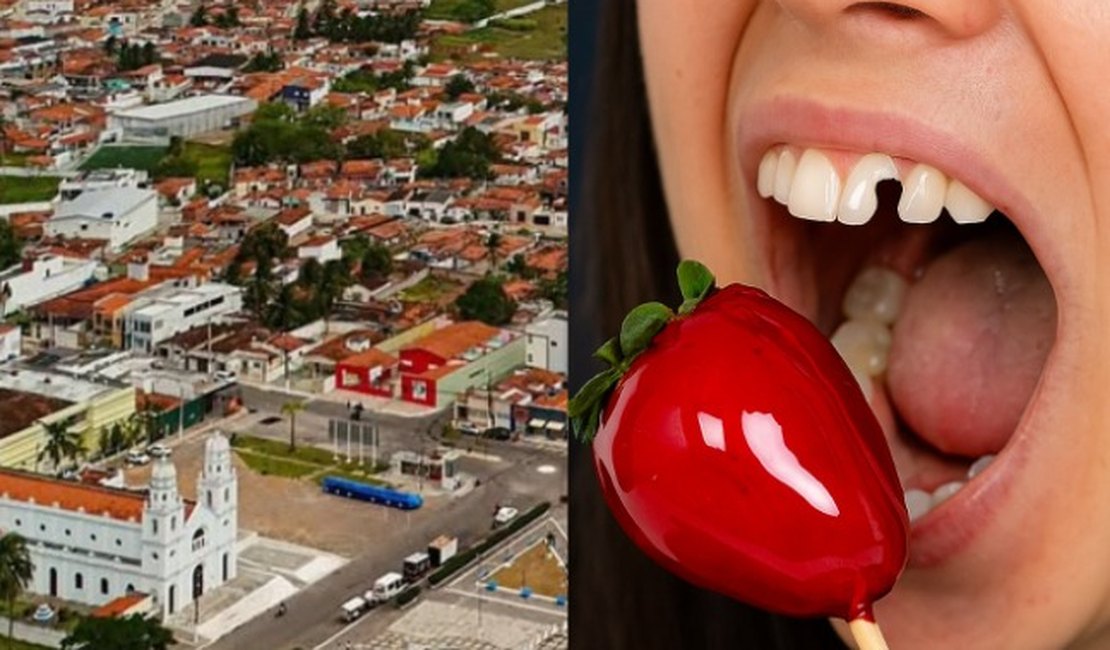 Mulher quebra dente ao morder “morango do amor” e dentistas fazem alerta sobre o risco do doce viral