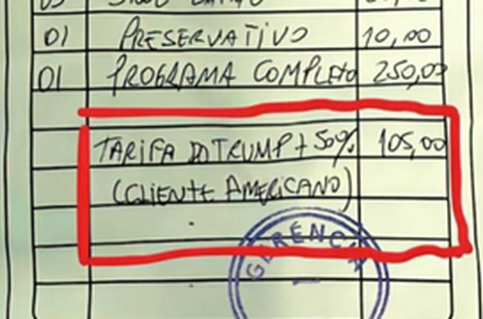 Prostíbulo no Ceará cobra taxa de 50% para cliente dos Estados Unidos: 'Tarifa do Trump'