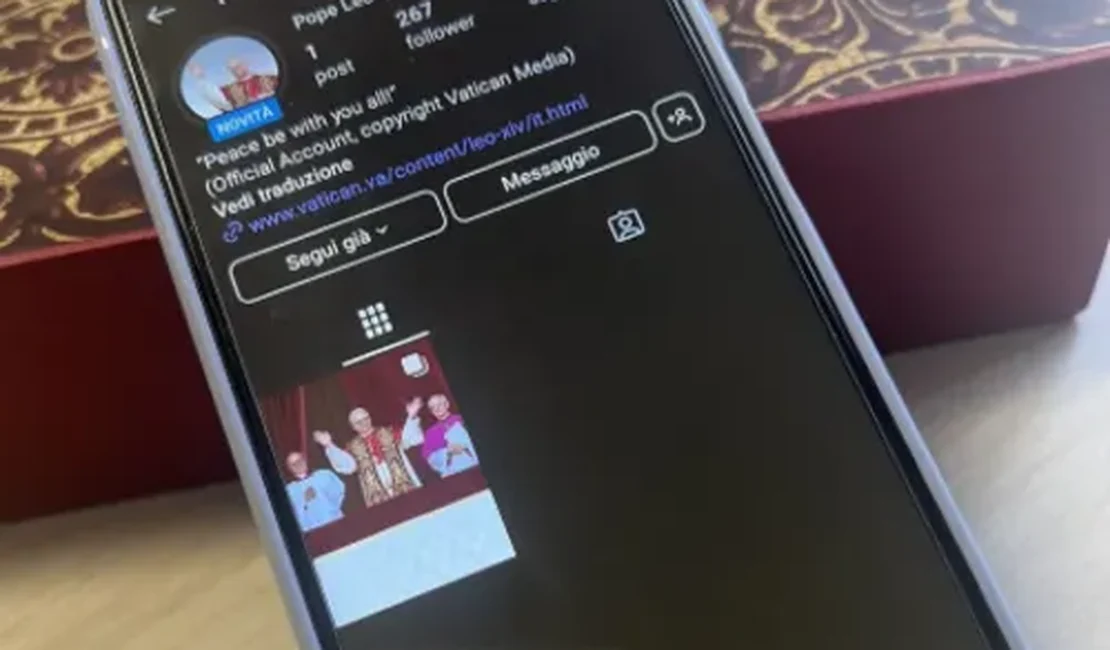 Papa Leão XIV cria perfil no Instagram; 'segue aí', diz Vaticano