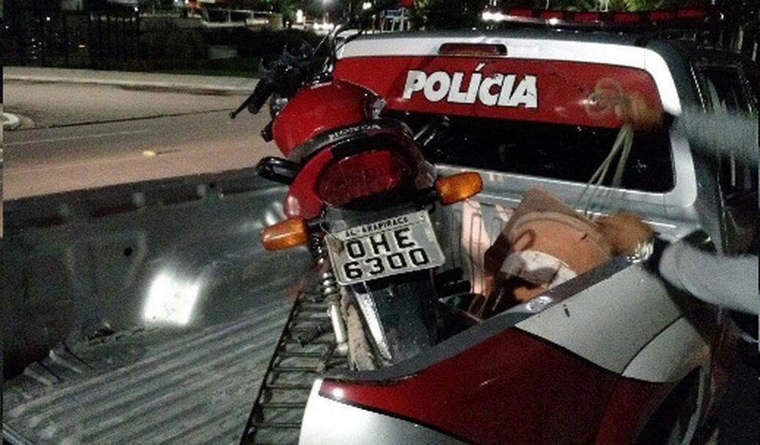 Moto roubada em Arapiraca é recuperada pela polícia em Maceió