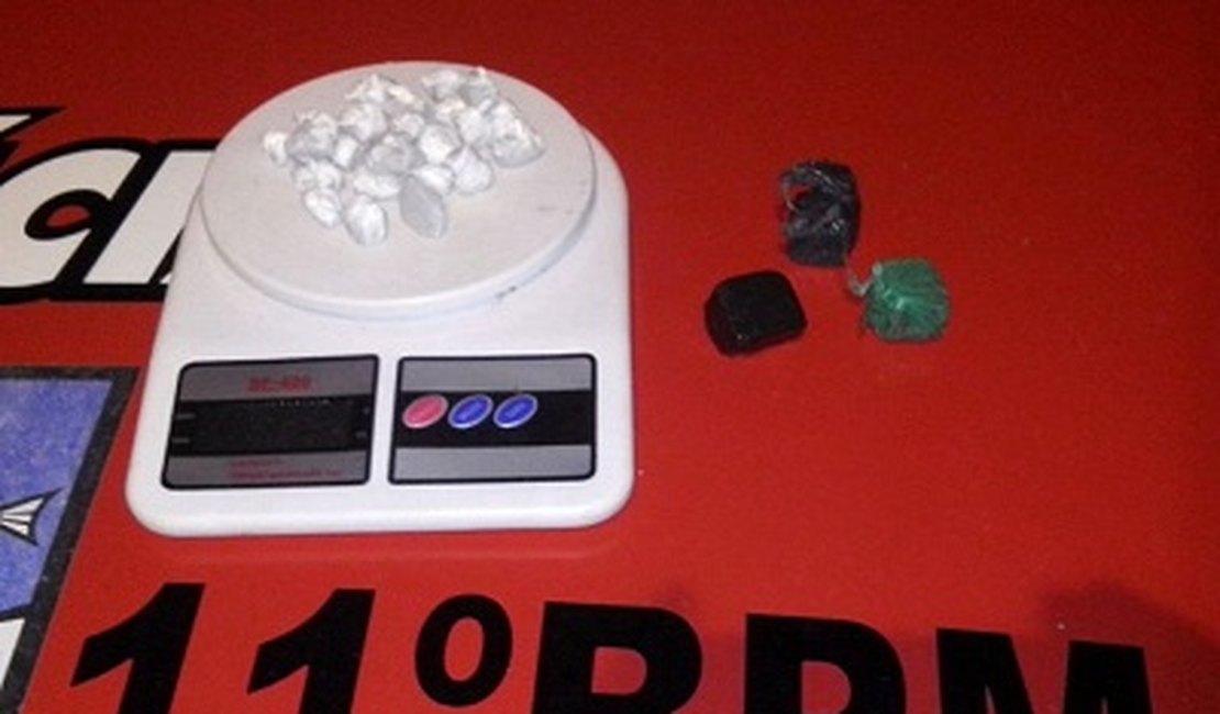 PM apreendem drogas com adolescente no município de Coruripe