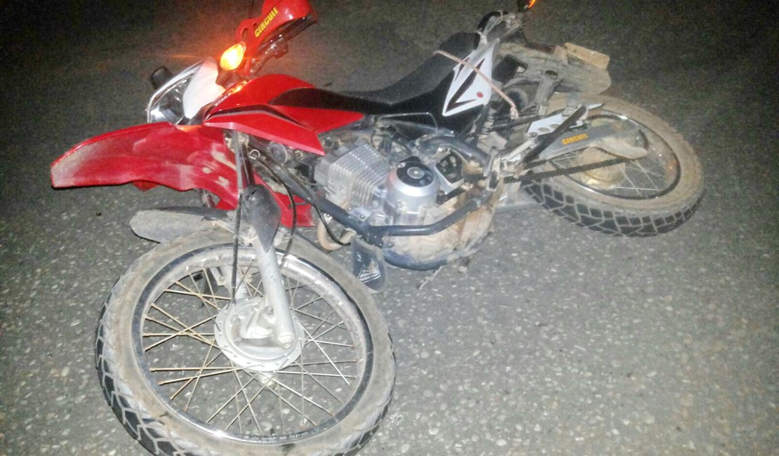 Homem perde o controle da motocicleta e sofre acidente na Rodovia AL-110