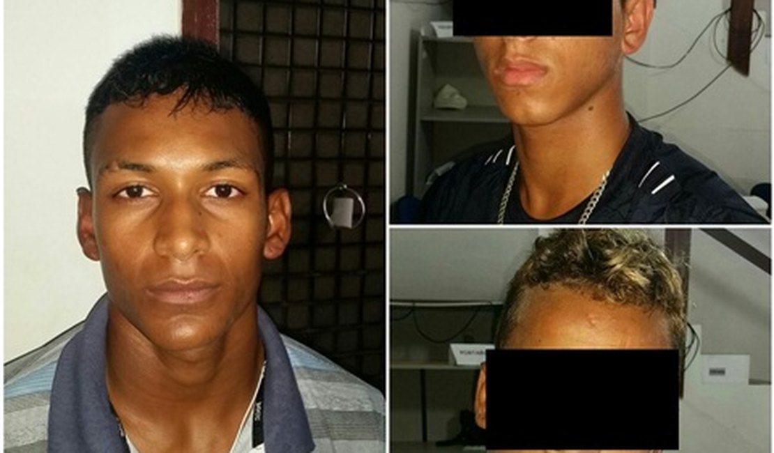 Três jovens são detidos com arma de fogo no Centro de São Miguel dos Campos