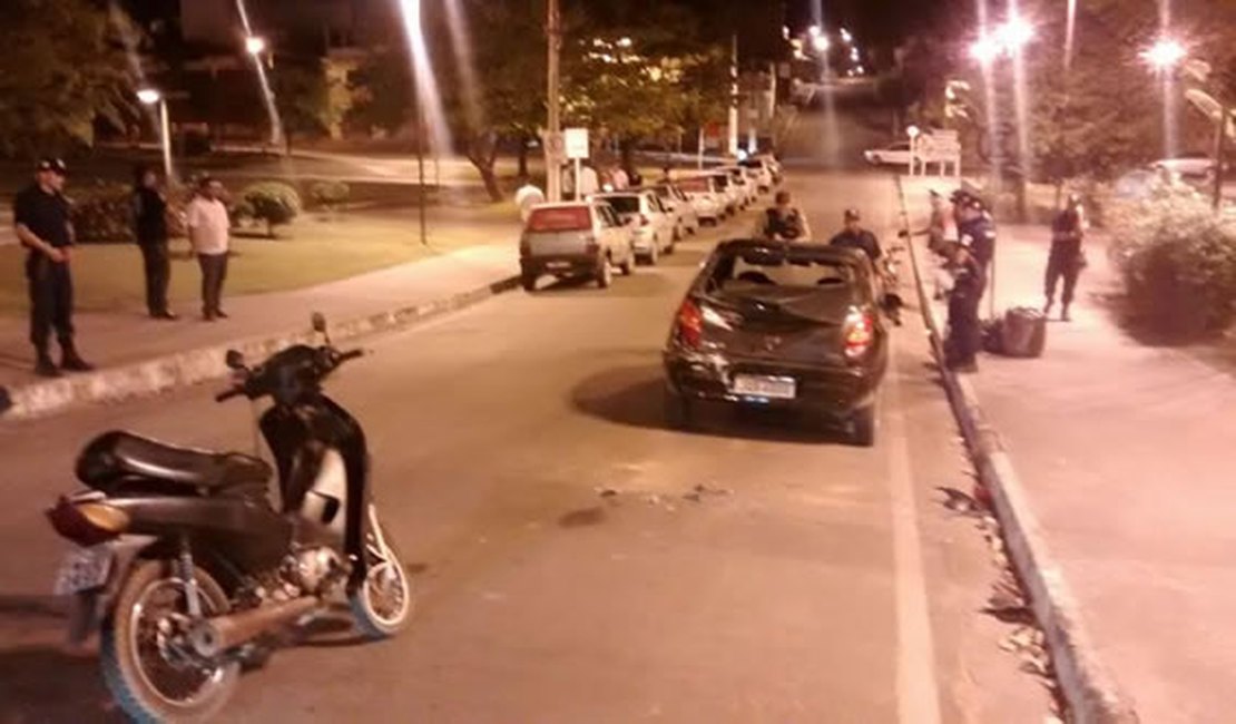 Acidente de trânsito deixa motociclista ferido no Centro de Arapiraca