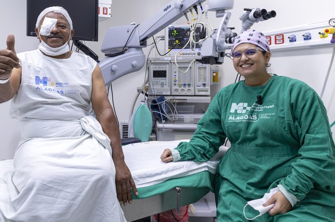 Programa Ver Melhor Alagoas transforma a vida de paciente ao remover 'carne crescida' dos olhos