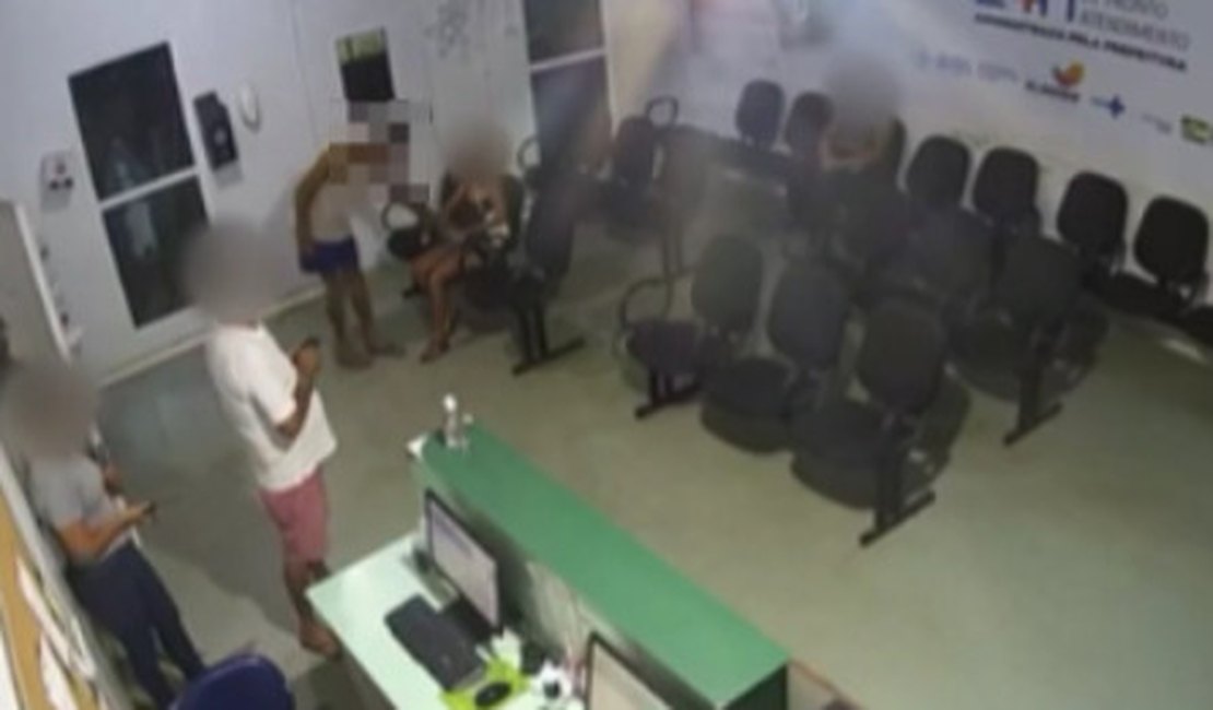 VÍDEO: Câmera flagra agressão de marido contra esposa dentro da UPA de Palmeira dos Índios