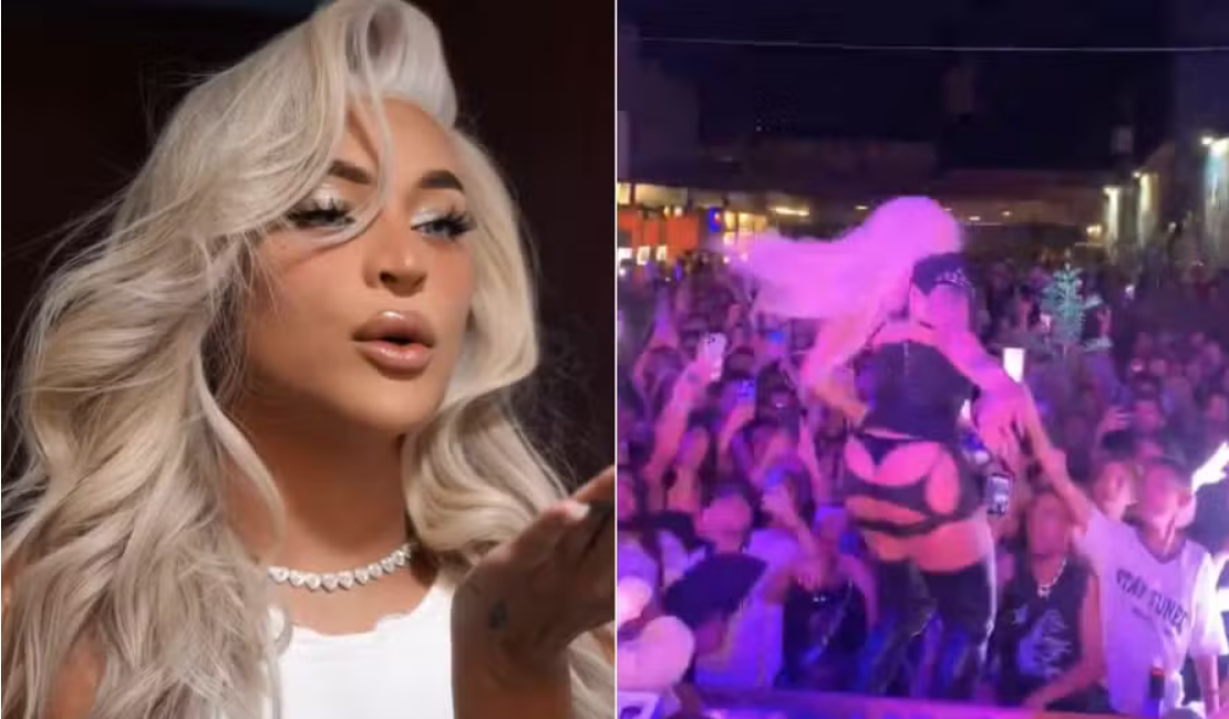 VÍDEO: Pabllo Vittar pula no público durante show em Goiânia, não é segurada e cai no chão