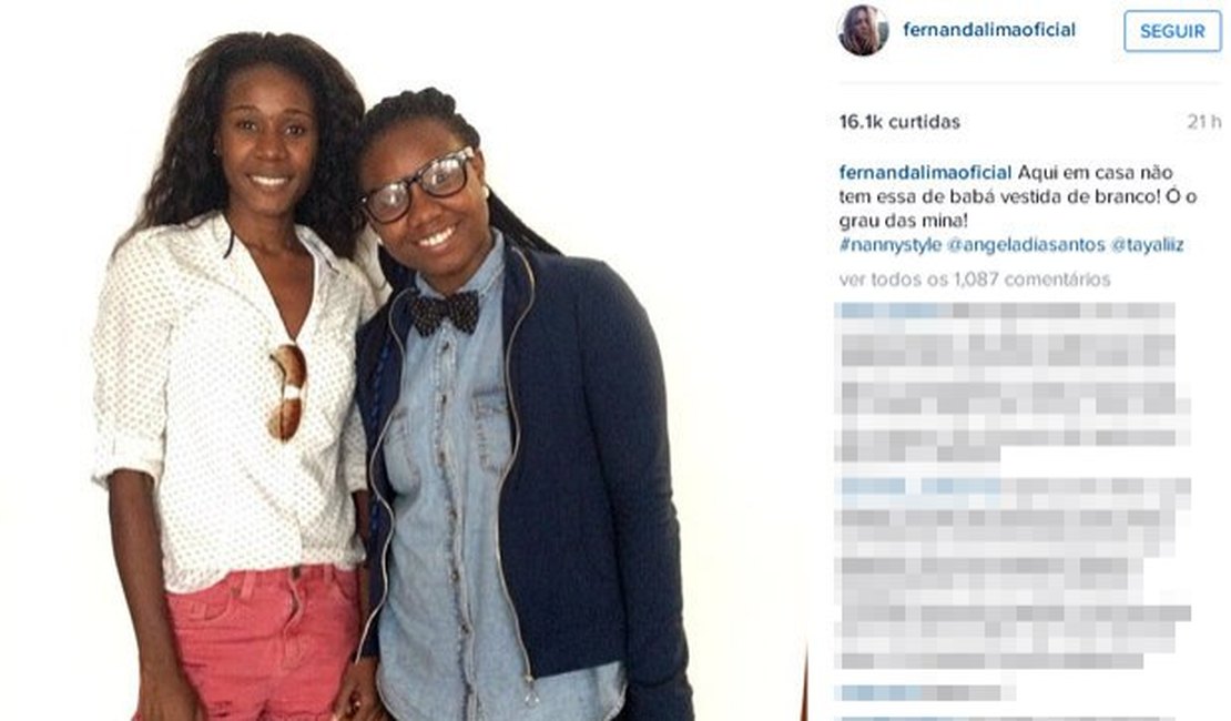 Fernanda Lima posta foto de babás e é chamada de 'sinhá' em rede social