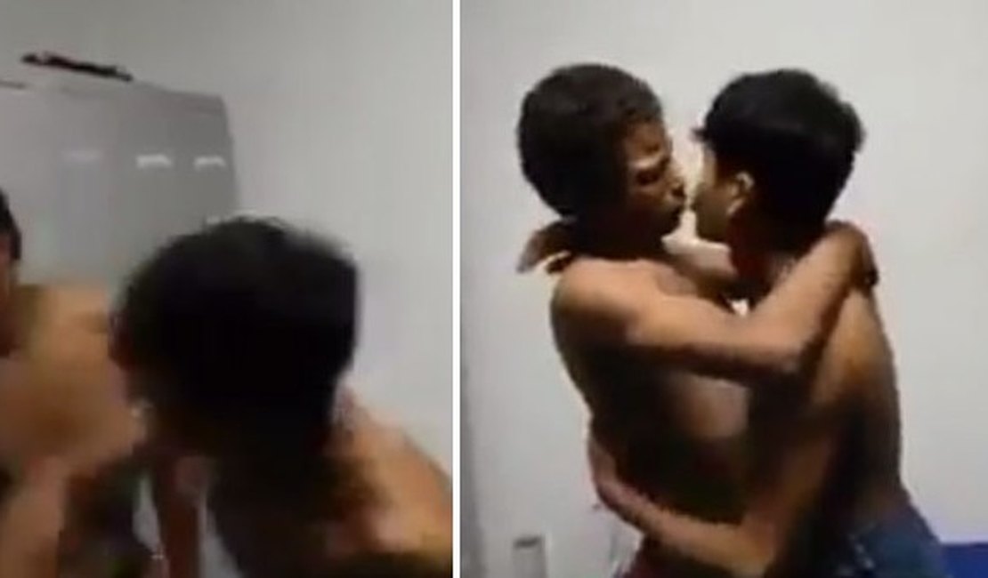 Vídeo de ladrões sendo obrigados a se beijarem repercute no Facebook