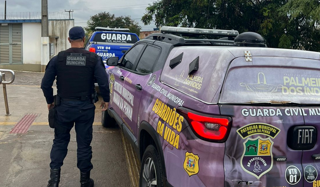Homem é preso por agressão contra a companheira após flagrante de sistema de videomonitoramento, em Palmeira