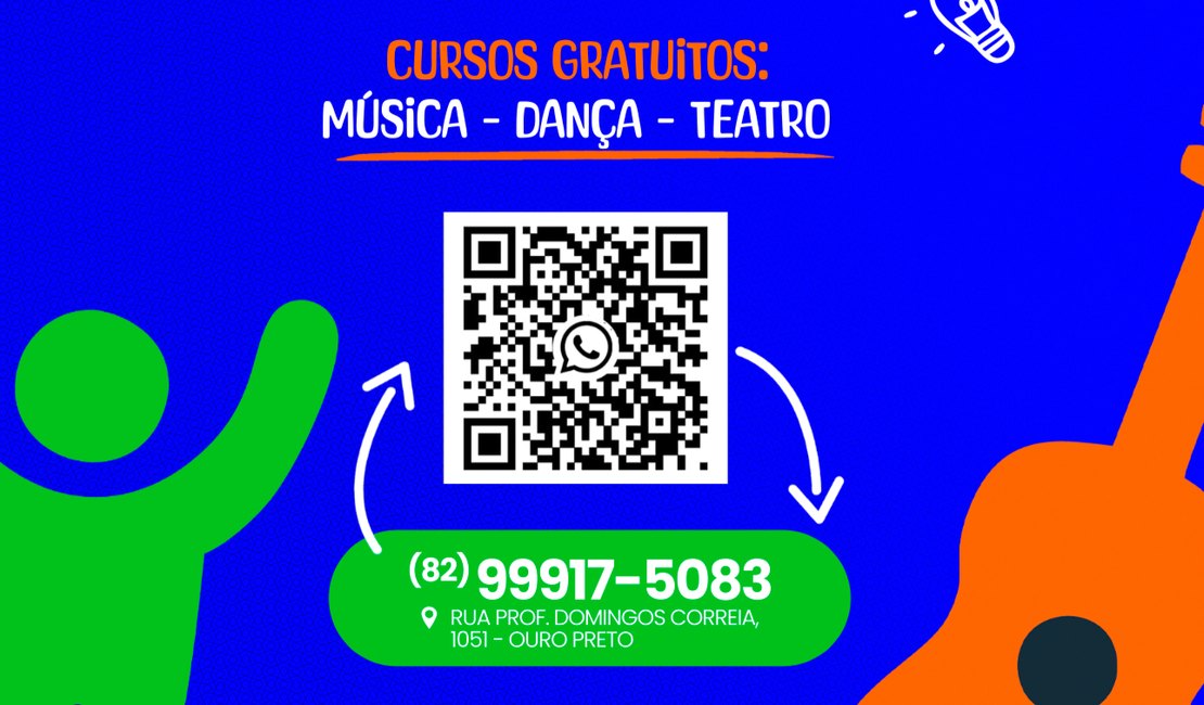 Instituto abre inscrições gratuitas para cursos de música, dança, ballet e teatro, em Arapiraca