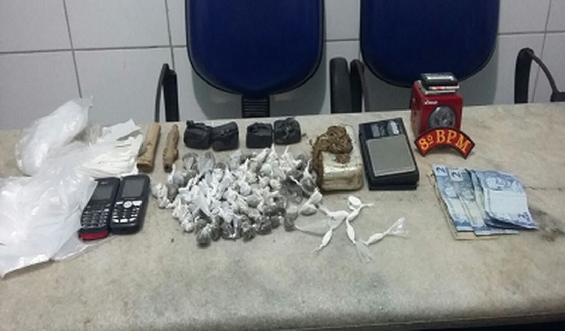 Ação conjunta do 8º BPM e do BPRp resulta na apreensão de drogas em Rio Largo
