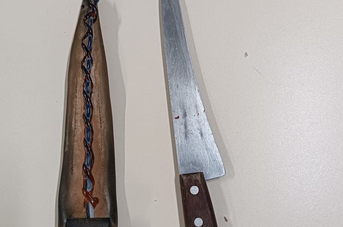 Homem é detido em Craíbas por porte de arma branca e desobediência