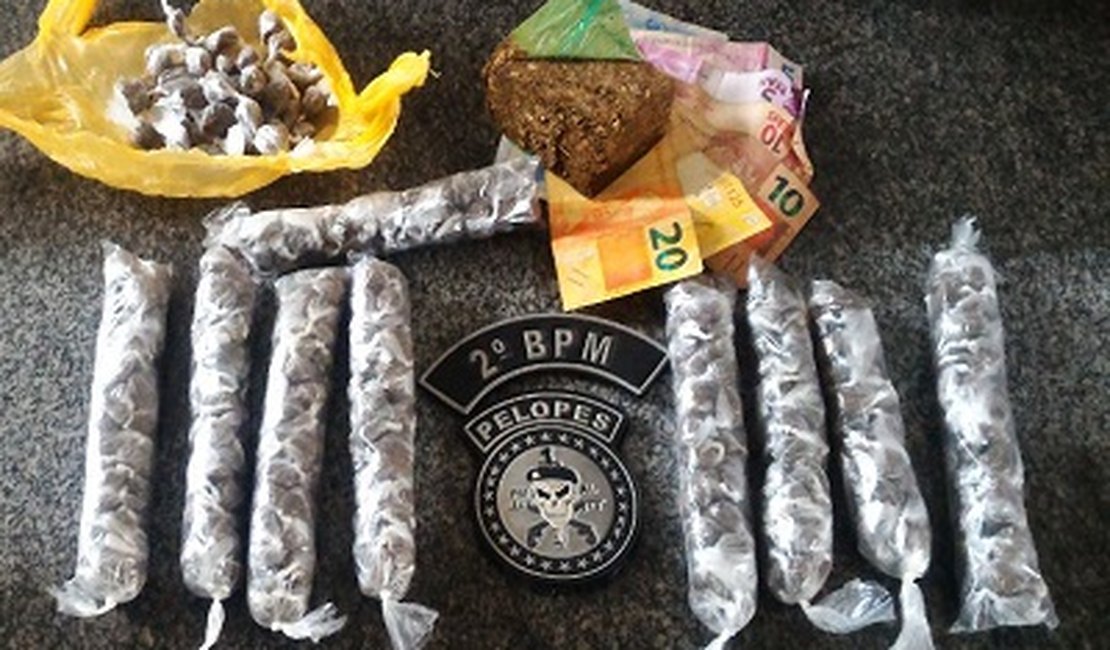 Batalhão prende mulher e apreende adolescente com drogas em União dos Palmares