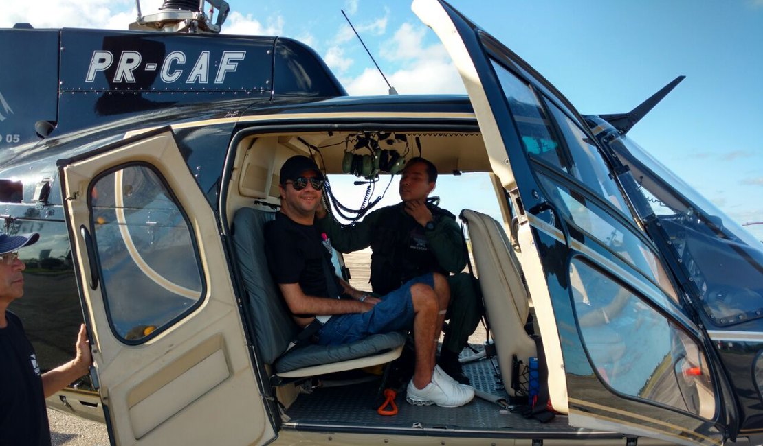 Grupamento aéreo realiza sonho de PM que ficou paraplégico em Maceió