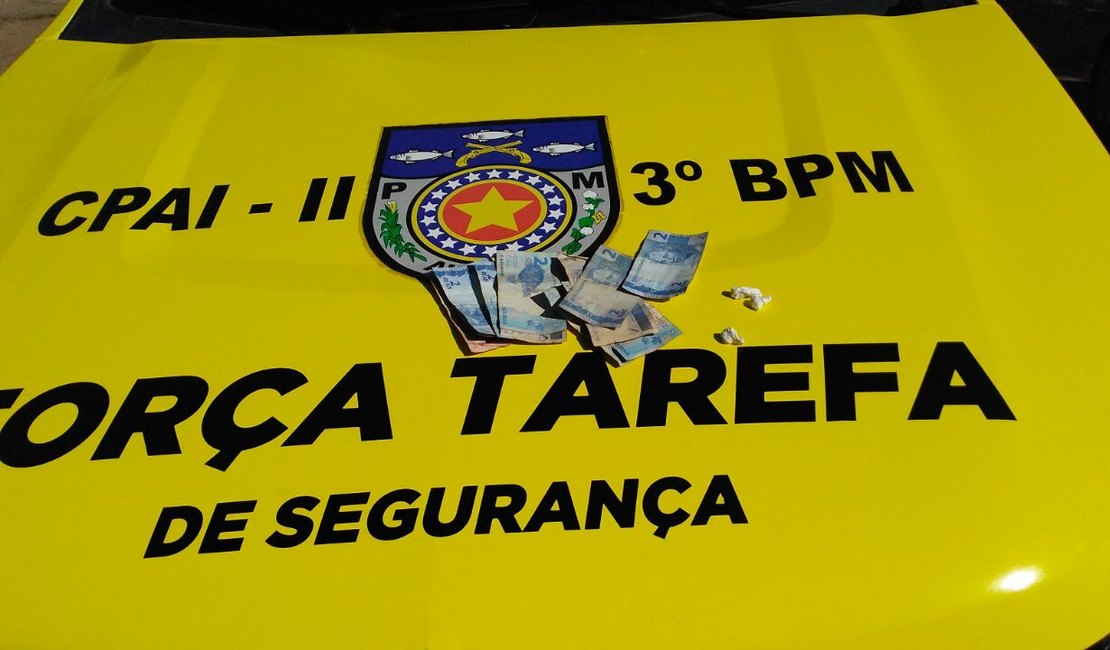 Força Tarefa prende suspeito de tráfico de drogas, em Arapiraca