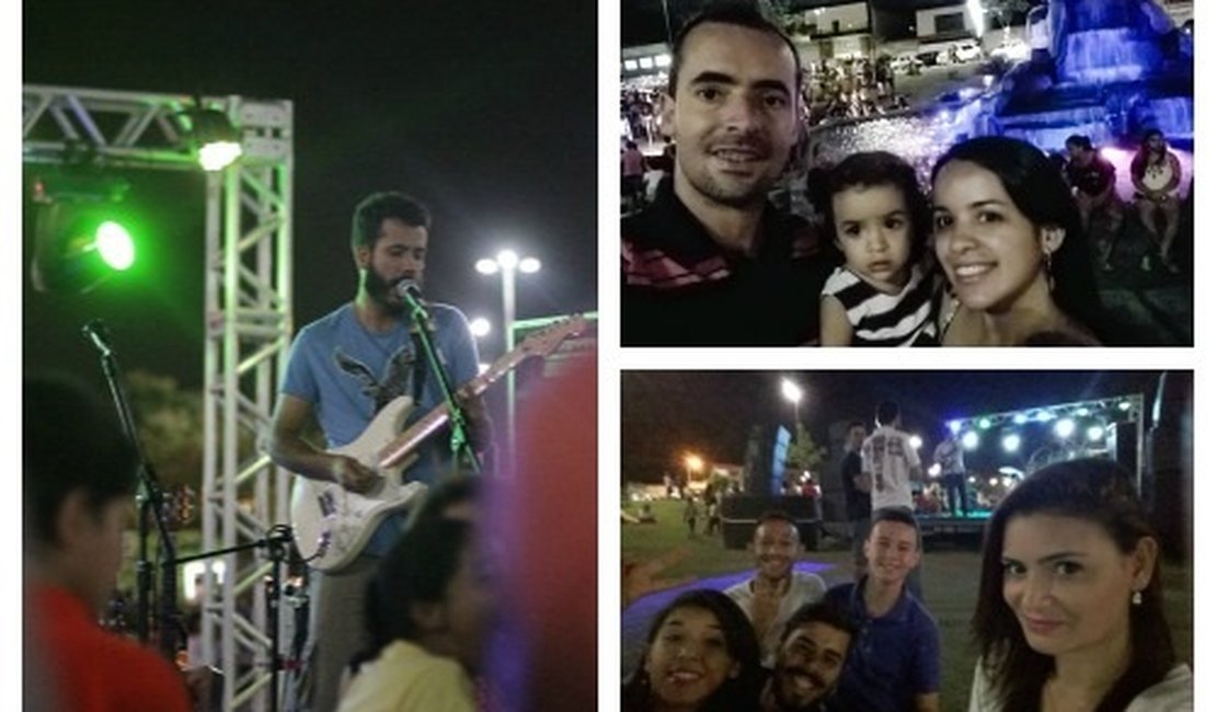 Famílias curtem programação natalina em praças de Arapiraca