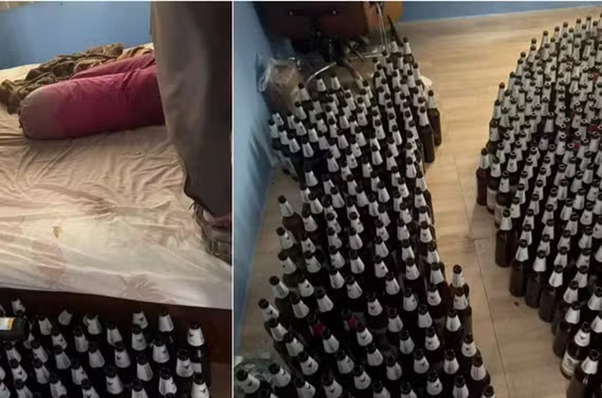 Homem morre rodeado de garrafas após beber apenas cerveja durante um mês