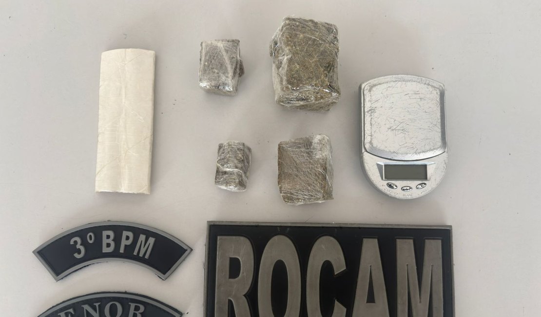 Homem é preso por tráfico de drogas no bairro Caititus, em Arapiraca