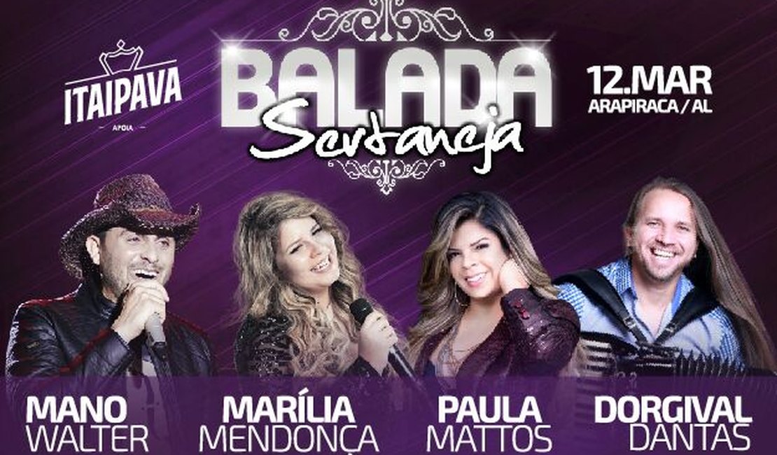 Balada Sertaneja em Arapiraca é atração para este domingo (12)