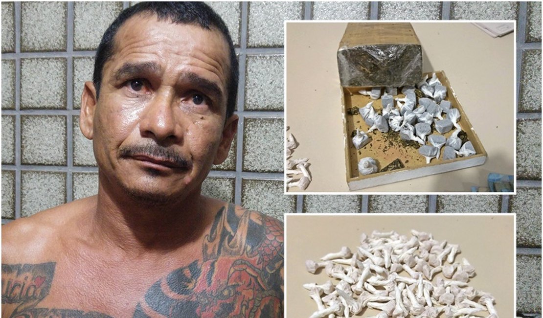 Homem é detido com mais de meio quilo de drogas, em São Miguel dos Campos