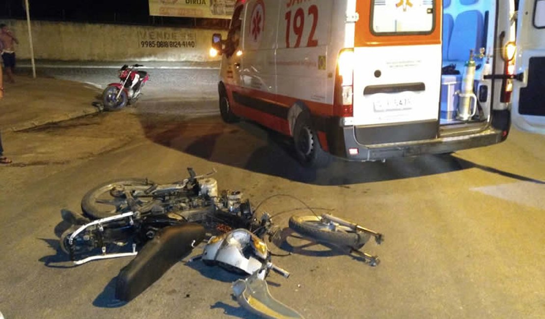 Motociclista fica ferido após bater na traseira de veículo em Arapiraca