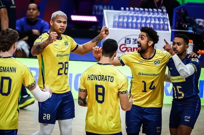 Brasil arranca virada contra Ucrânia e se recupera na Liga das Nações Masculina