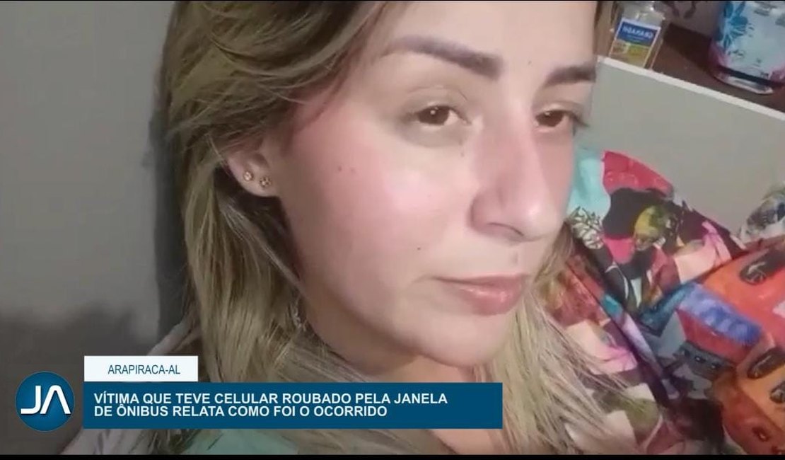 VÍDEO: Passageira roubada por homem que pulou em janela de ônibus, em Arapiraca, conta detalhes sobre o crime