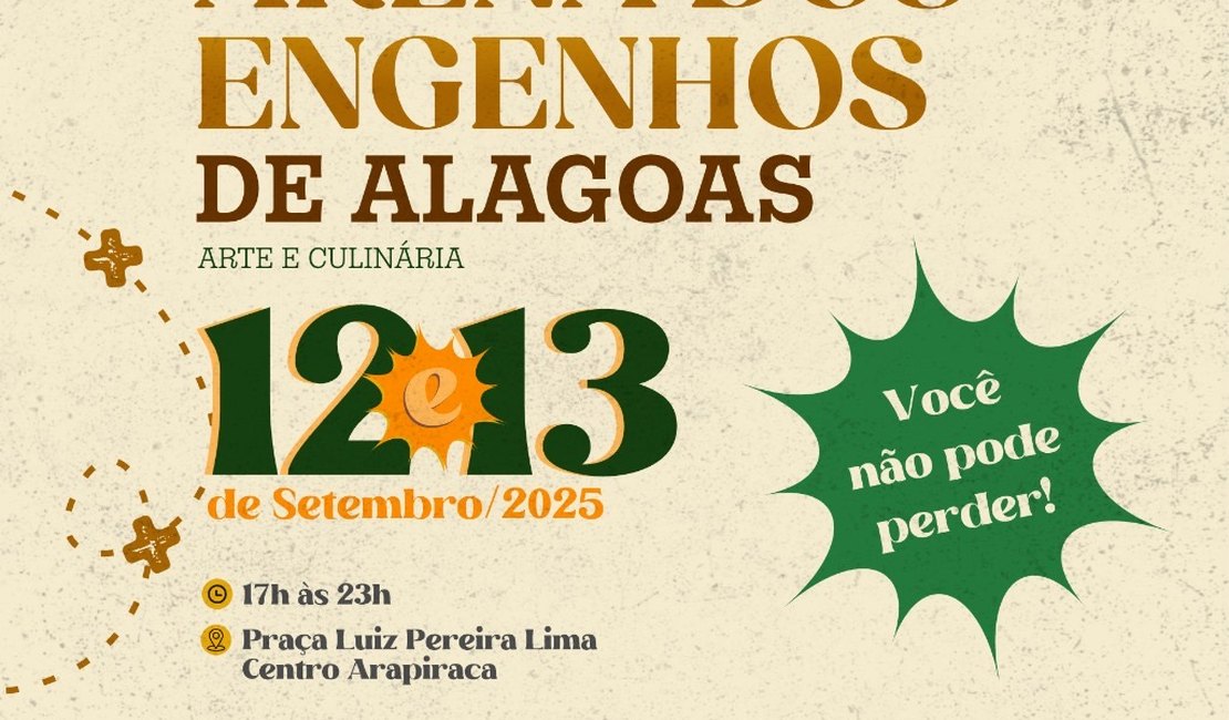 Arena dos Engenhos chega a Arapiraca para celebrar cultura, gastronomia e cachaça
