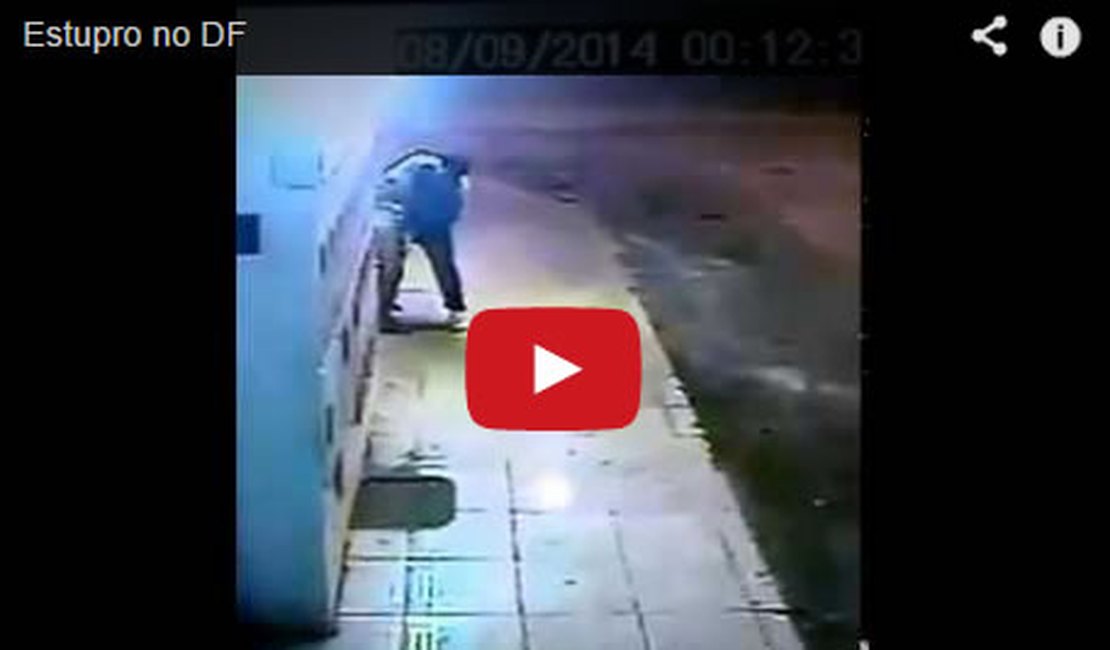 VÍDEO: Homem comete estupro e é flagrado por câmera de segurança no DF