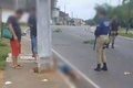 Homem fica ferido após colidir moto contra poste no Bosque das Arapiracas
