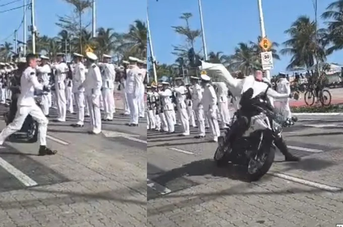 VÍDEO: Militar da Marinha é atropelado em desfile de 7 de Setembro, em Fortaleza