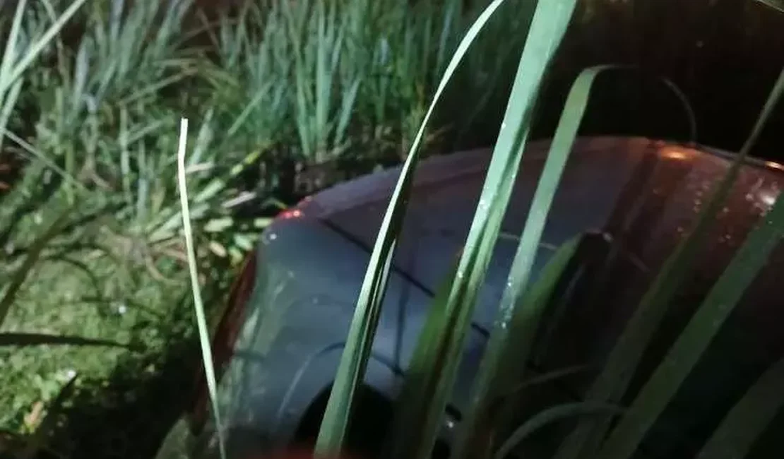 Com marcas de tiros pelo corpo, homem é encontrado morto dentro de carro em canavial, em Maceió