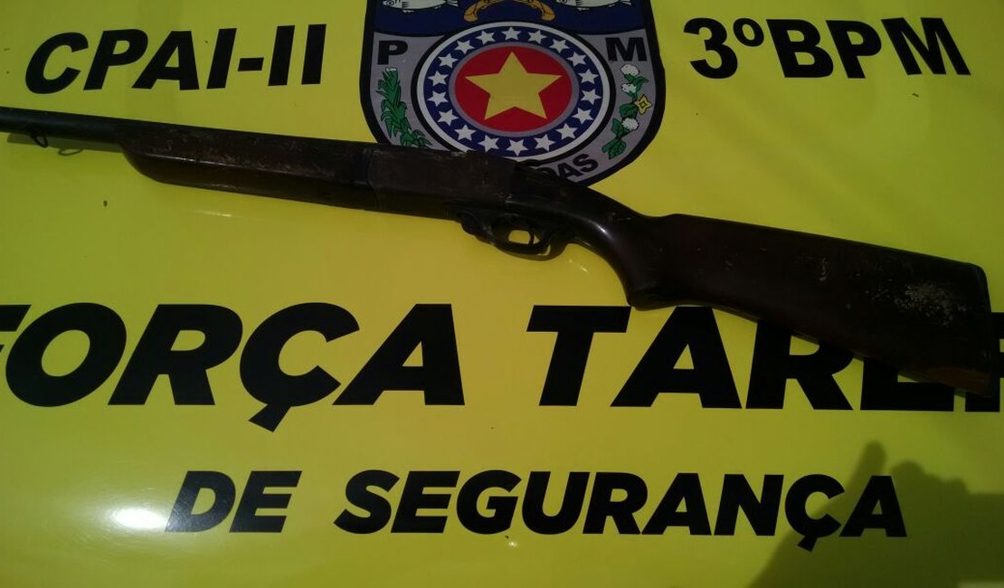 Polícia apreende arma durante desavença familiar em Girau do Ponciano