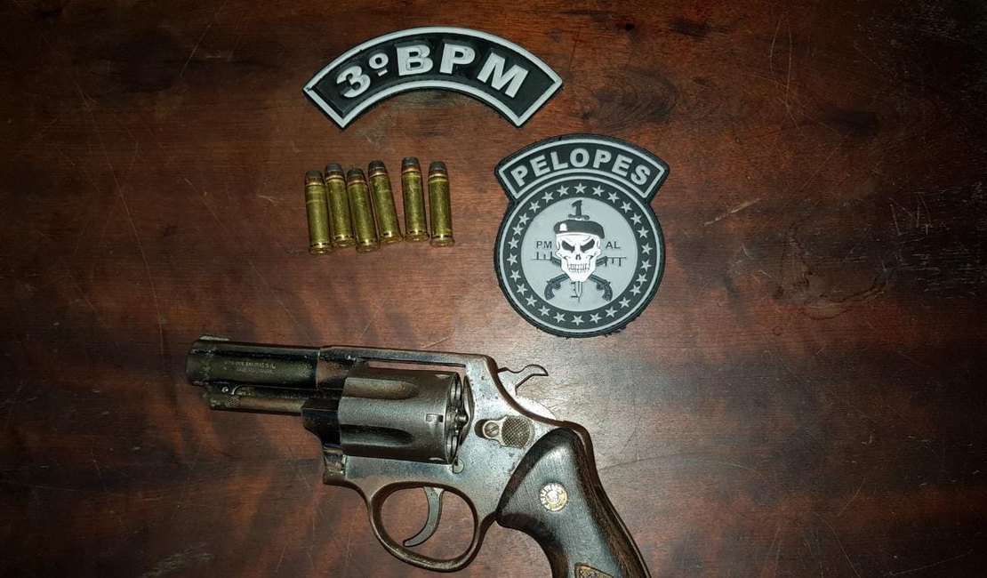 Pelopes apreende arma de fogo durante abordagem em Lagoa da Canoa