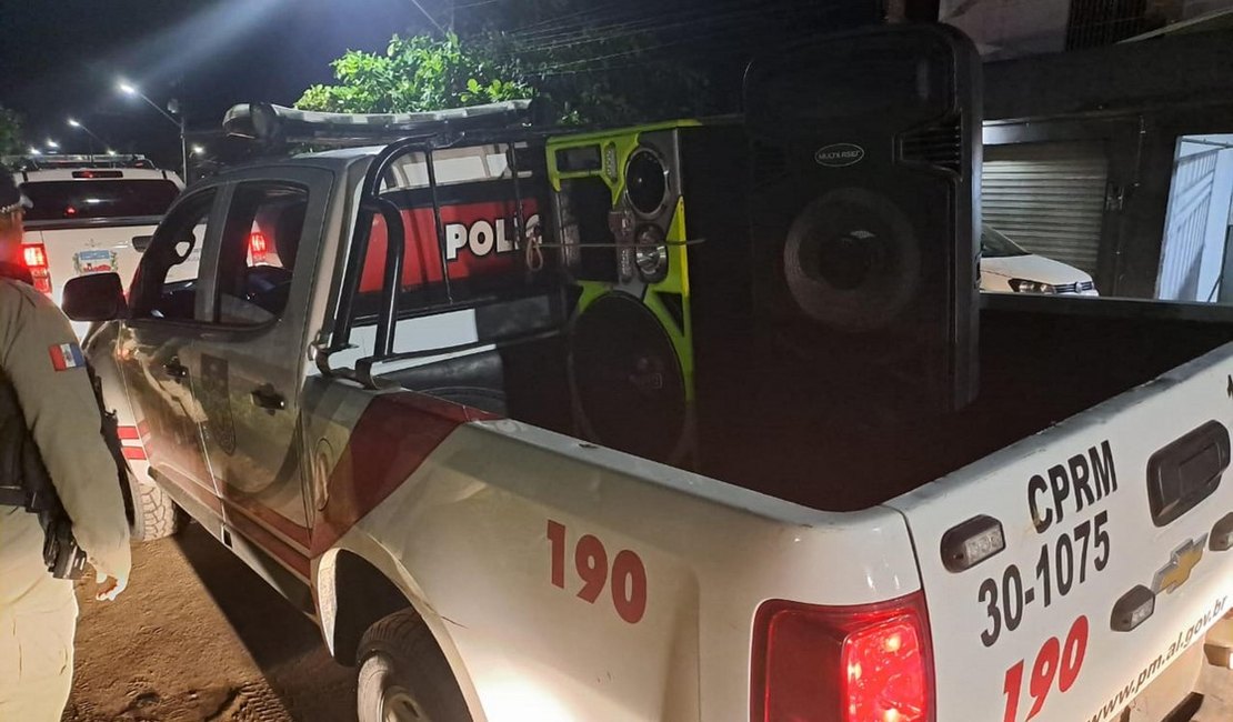 Operação apreende 10 aparelhos de som em Maceió e Marechal no fim de semana