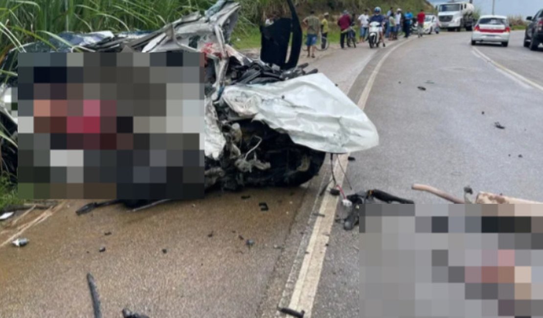 Duas pessoas morrem em colisão entre carro e micro-ônibus em Porto Calvo
