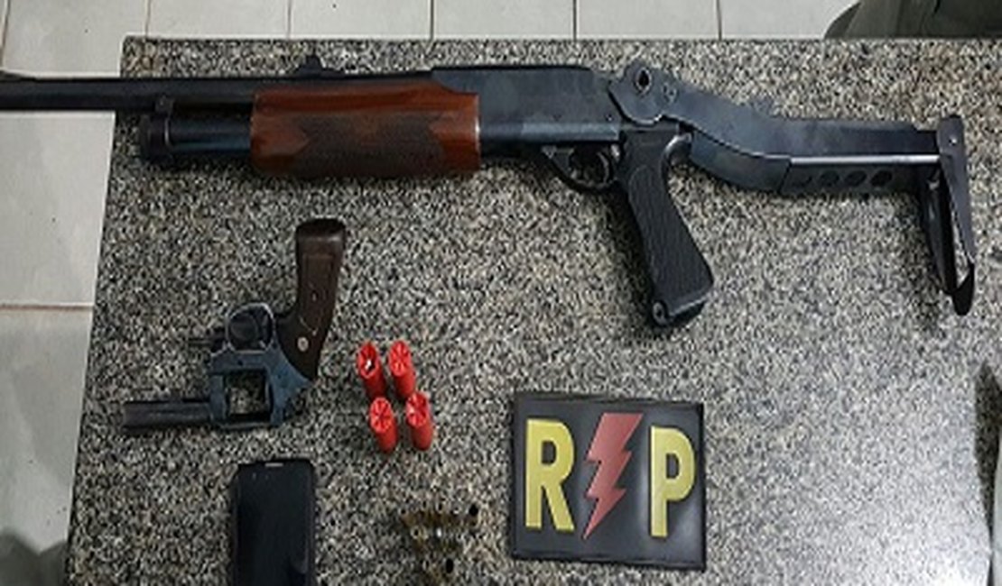 Em atendimento a vítima de violência doméstica, BPRp apreende armas e munições em Maceió