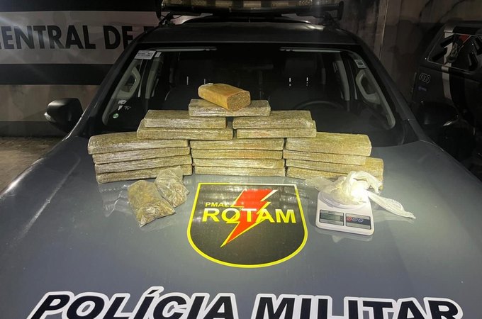 PM apreende quase 15 quilos de drogas no bairro da Levada, em Maceió