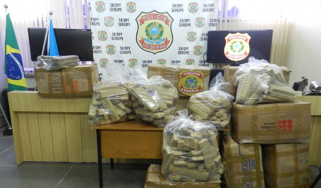 PF de Sergipe apreende 400 kg de maconha que seria distribuída em AL e PE