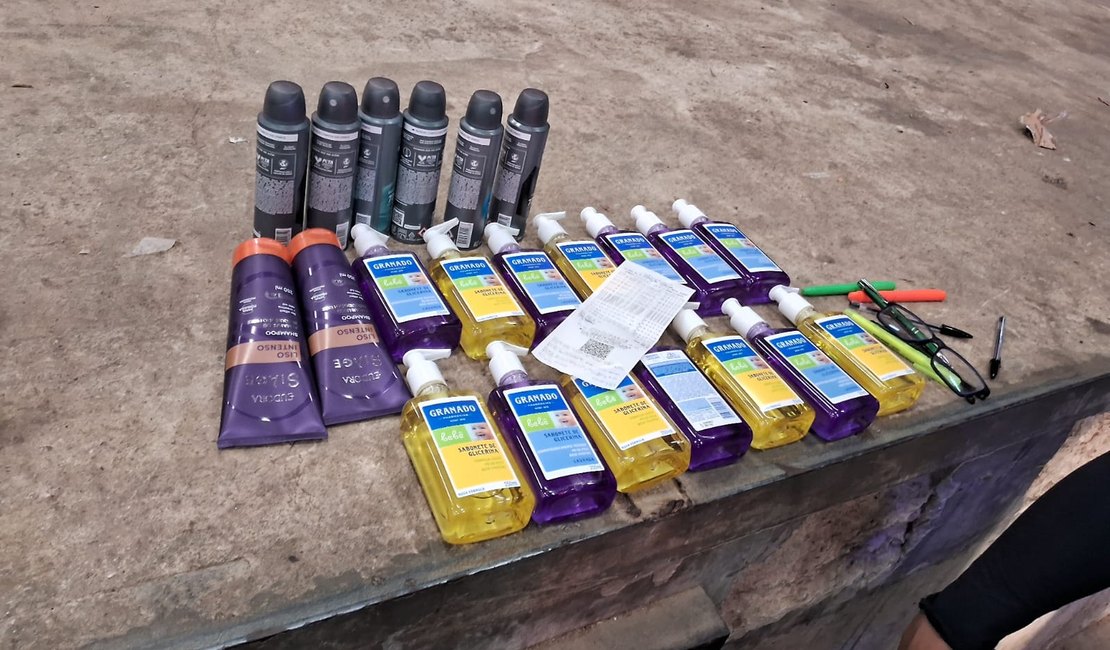 Com produtos furtados, homem tenta ferir segurança de shopping durante fuga em Maceió