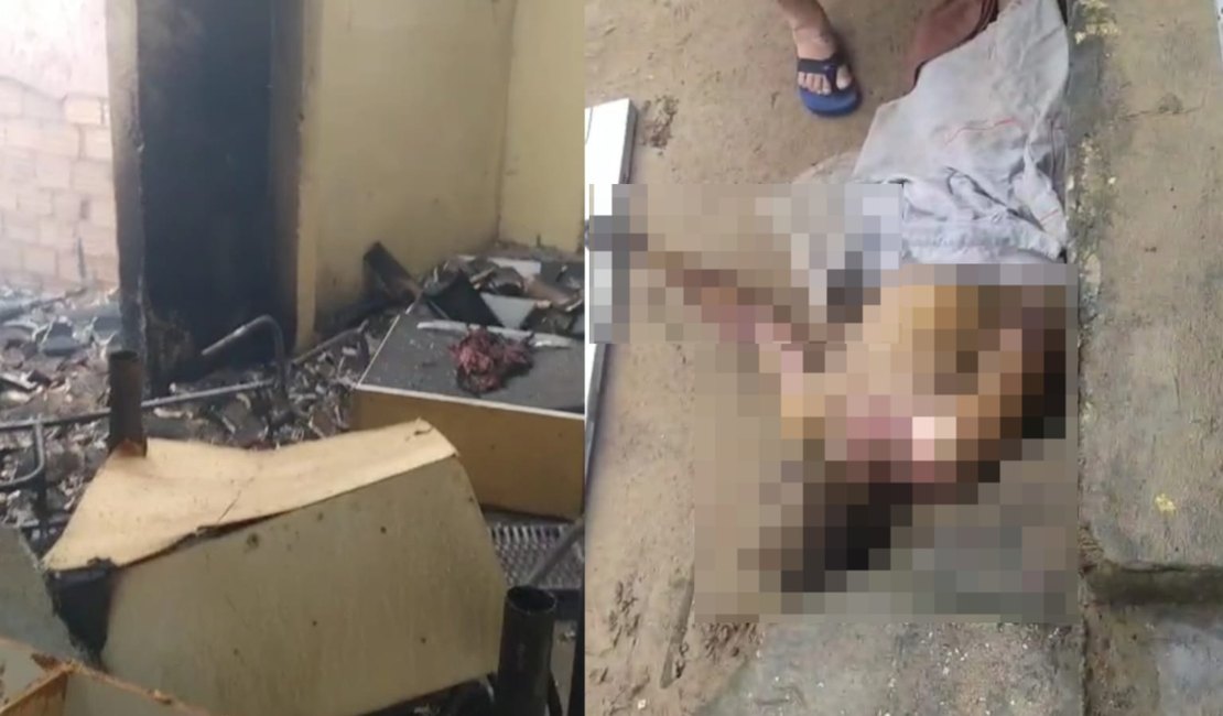Paciente psiquiátrico ateia fogo em residência e morre carbonizado na Vila Bananeiras