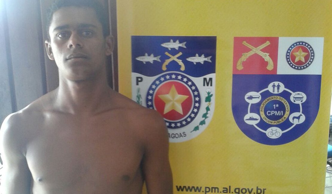 PM prende jovem de 21 anos por tráfico de drogas em Campo Alegre